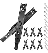 12 inch Drawer Slides 6 Pairs Full Extension Cabinet Drawer Slides 3 fold, Side Mount, 100 LB Cap...