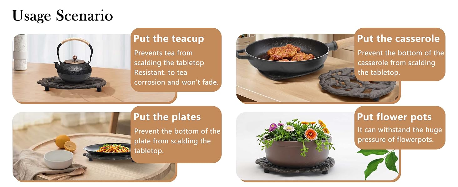 trivets for hot dishes metal