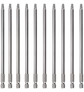 Rocaris 10pcs 1/4 Inch Hex Shank Long Magnetic Square Head Screwdriver Bits Set Power Tools SQ2 F...