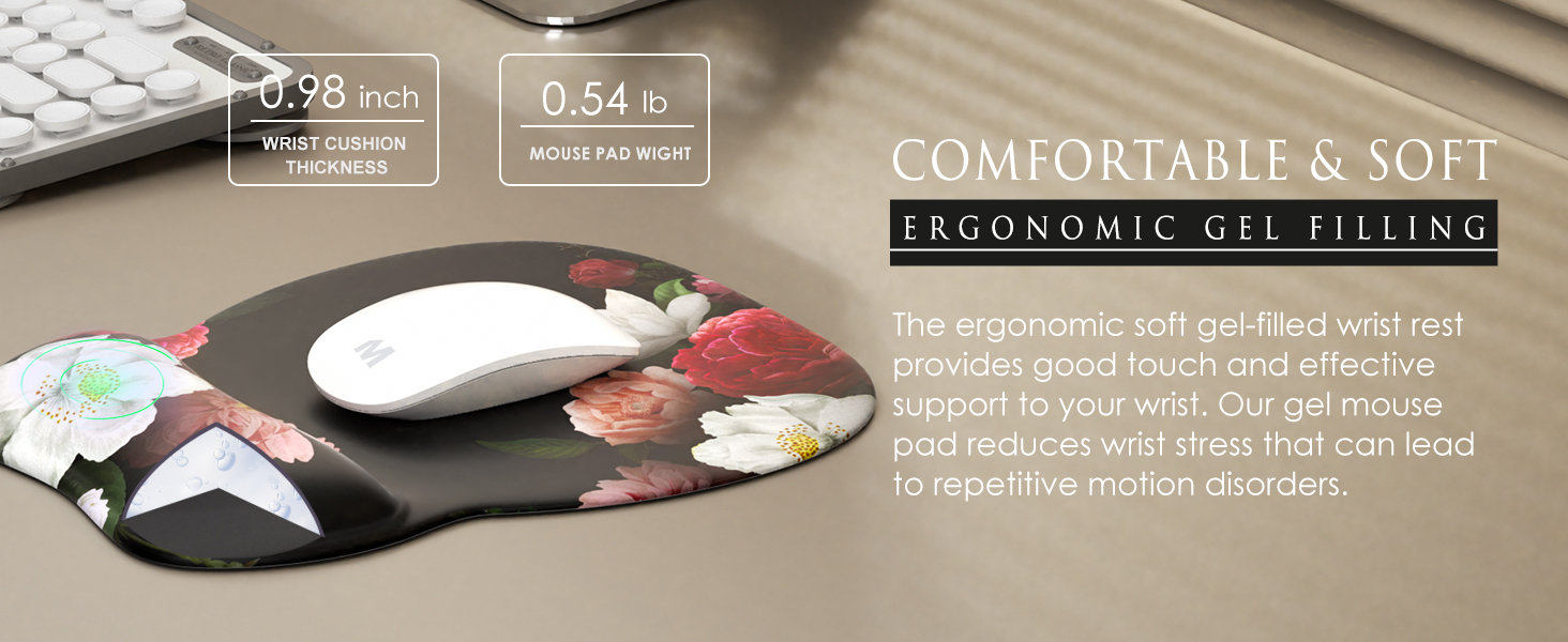 comfortable and soft ergonomic gel filling