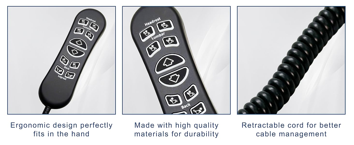 Ergonomic Design fits your hand. Made with high quality materials. Includes a retractable cord.