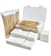 Gun Cleaning Supplies in Storage Box - Gun Cleaning Patches & Gun Cleaning Swabs, 6" Long Cotton ...