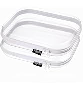 YQBRAO Hard Sided Clear Zipper Case for Storage- Professional-Grade Plastic Clear Zipper Pencil C...