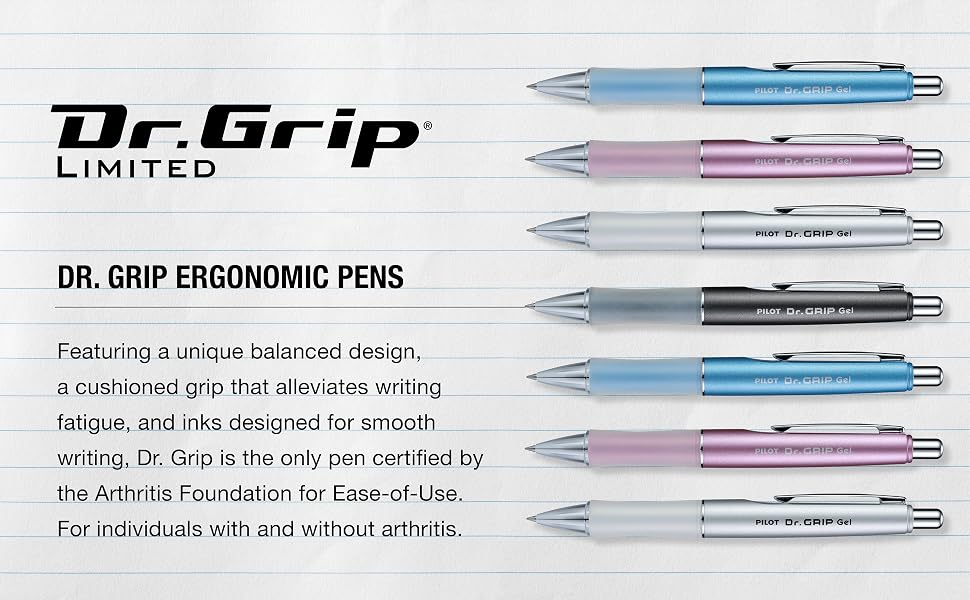 Featuring a unique balanced design and a cushioned grip that alleviates writing fatigue