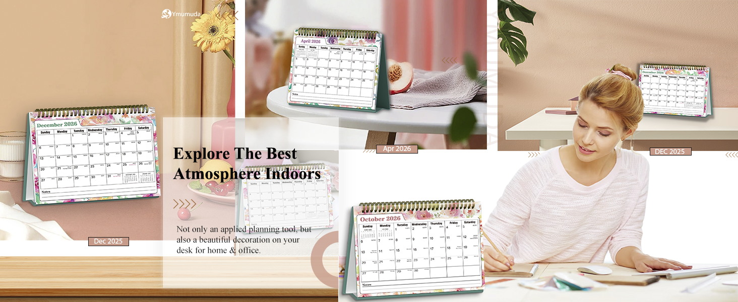 desk calendar 2026 standing flip desk calendar 2026-2027 calendar desktop calendar 2026 calendar