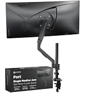ULTRARM Extra-Tall Single 40” Ultrawide Monitor Arm, 33.4” Max Height, Heavy-Duty 26.4 lb VESA Mo...