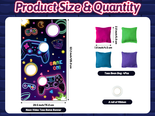 Neon Video Toss Game Set