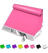 JinRuiKJ Pink Poly Mailers 10x13 Inch 100 Pcs, Strong Adhesive Shipping Bags for Clothing, Durabl...