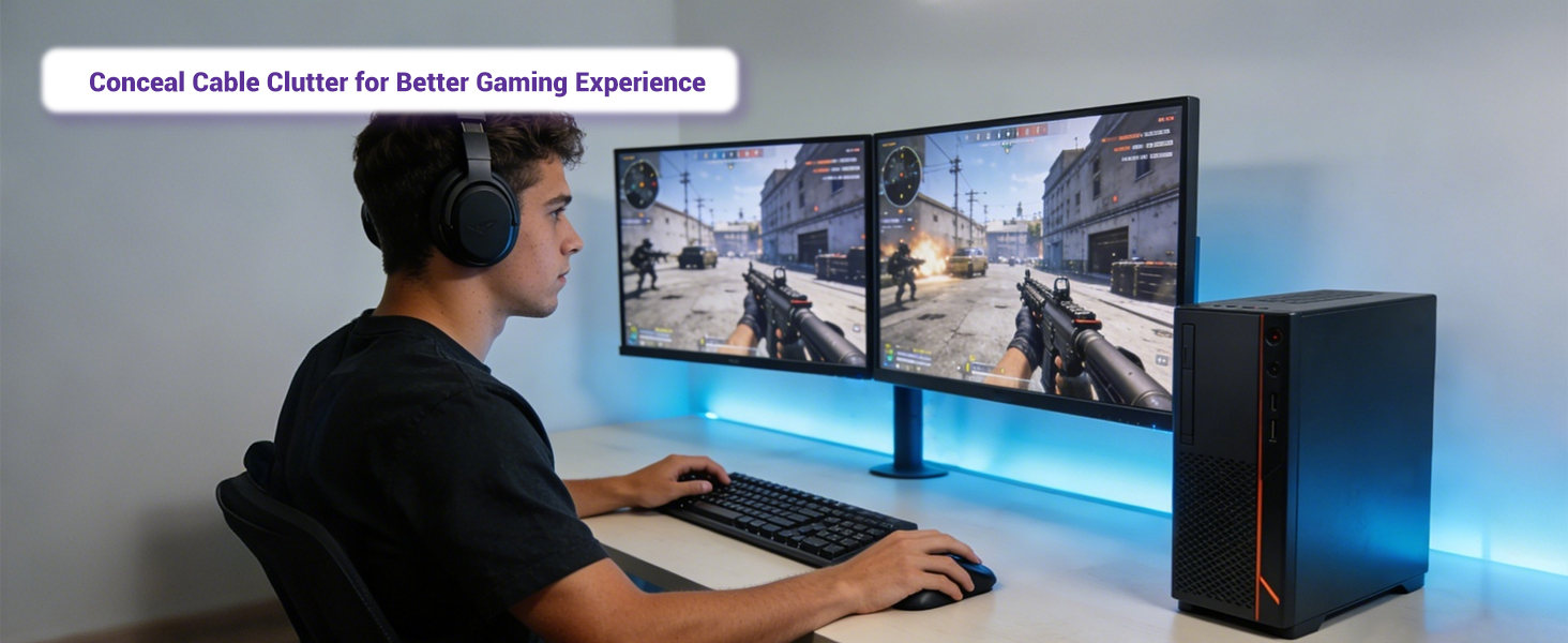 conceal cable clutter for better gaming experience