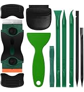 Tallew 9 Pcs Plastic Scraper Tool Sticker Plastic Razor Blade Scraper Plastic Pick Plastic Non Sc...