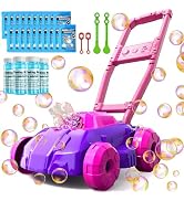 Bubble Lawn Mower Toddler Toys, Kids Automatic Bubble Machine Summer Toys Games, Automatic Bubble...