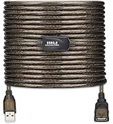 LDKCOK USB 2.0 Type A Male to A Female Active Repeater Extension Cable 50ft, High Speed 480 Mbps
