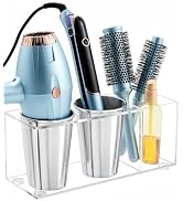 Hair Tool Organizer, Hot Tools Organizer Countertop/Wall Mount, Thick Acrylic Hair Tools Organize...