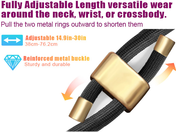 Fanoshon versatile phone lanyard with adjustable metal locks