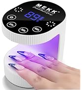 MEKK Cordless Mini UV Light for Gel Nails - 24W Rechargeable Mini UV LED Nail Lamp with Touch Con...