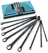 DURATECH Extra Long Ratcheting Wrench Set, Double Box End, Metric, 9-Piece | 8mm-22mm, CR-V Steel...