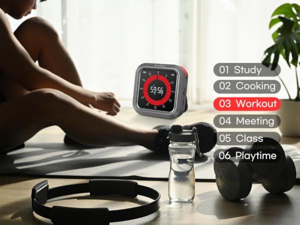 Creaviva digital visual timer gym home gym exercise interval training workout