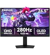 icebook 27" OLED Computer Monitor, 280Hz Gaming Monitor, 2K(2560 * 1440px) Adjustable Height & Ti...