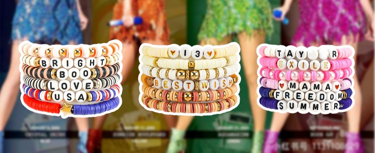 Friendship Bracelet Clay Beads with Number Letter Beads