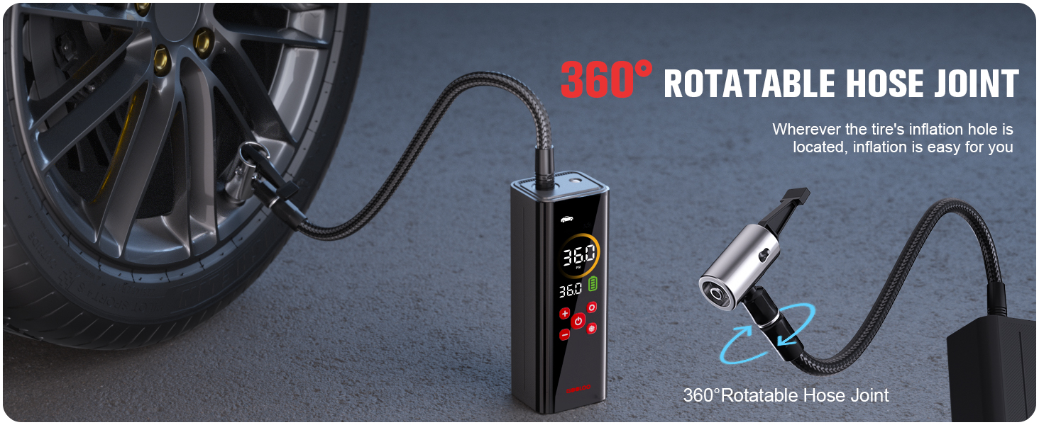 portable air pump for car tires