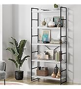 Shintenchi 5 Tiers Bookshelf, Classically Tall Bookcase Shelf,Industrial Book Rack,Modern Book Ho...