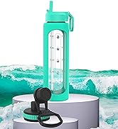 drinking bottles half gallon glass water bottle with time marker large water bottle with straw big