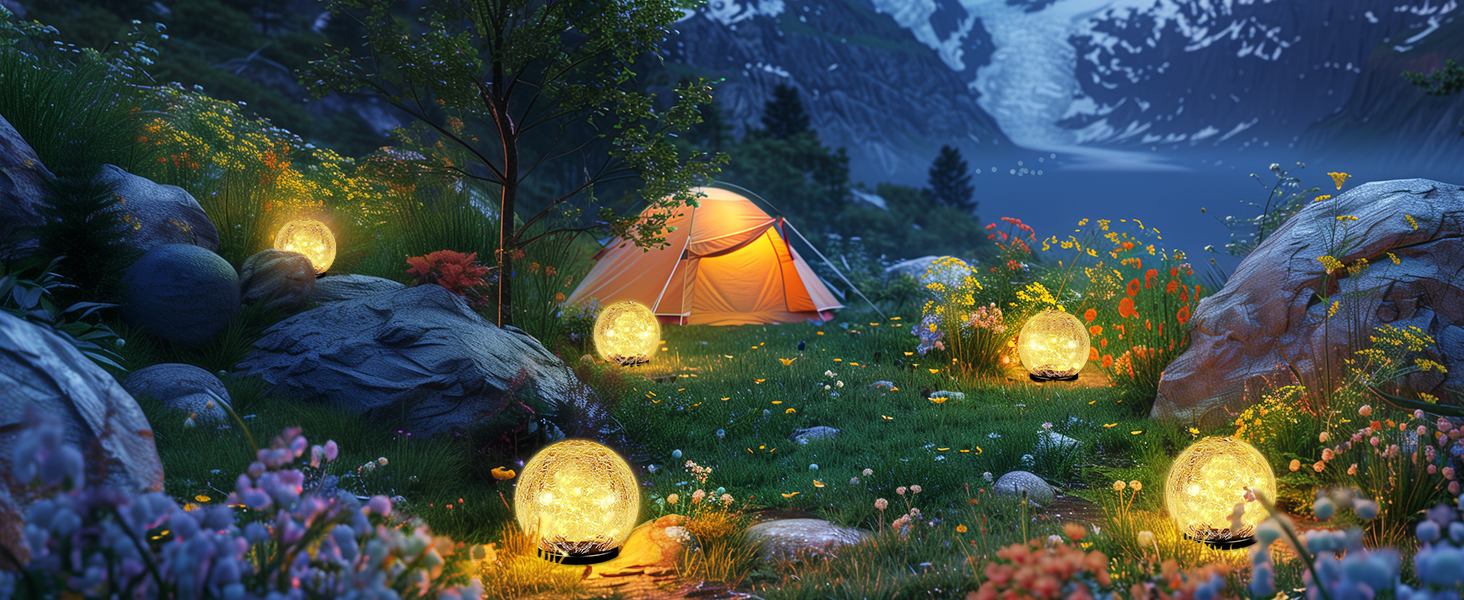 Garden Solar Ball Lights Outdoor Waterproof