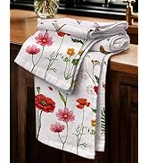 Miss Adola 2pcs Waffle Kitchen Towels - 16x26 Inch Cotton Waffle Weave Dish Cloths Set of 2 with ...