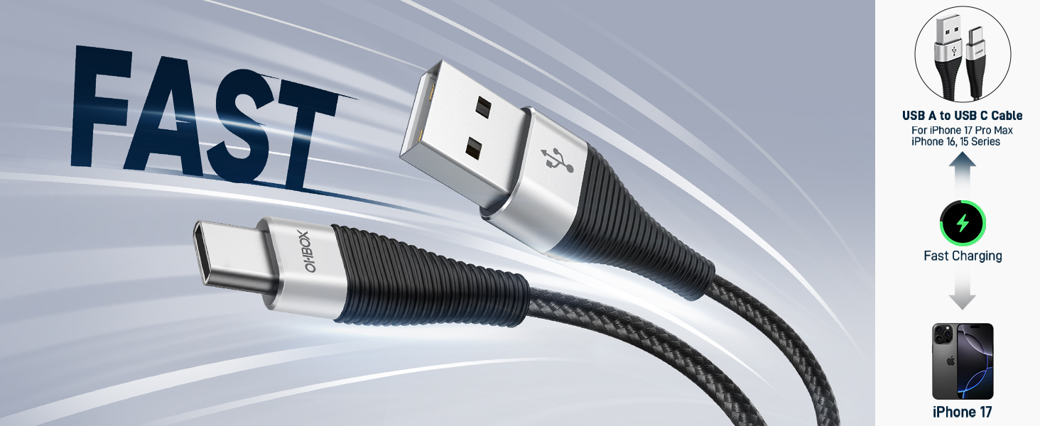 USB A to USB C Cable