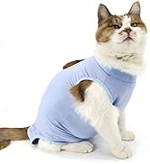 QIYADIN Cat Recovery Suit, Cat Surgical Recovery Suit for Abdominal Wound or Skin Disease, Cat On...