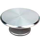 12 Inch Aluminium Alloy Revolving Cake Stand, Rotating Cake Turntable for Cake, Cupcake Decoratin...