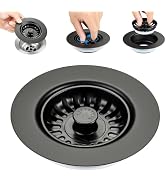 Artiwell Universal 3 in 1 Kitchen Sink Drain Strainer & Basket, Lift & Turn Kitchen Sink Stopper ...