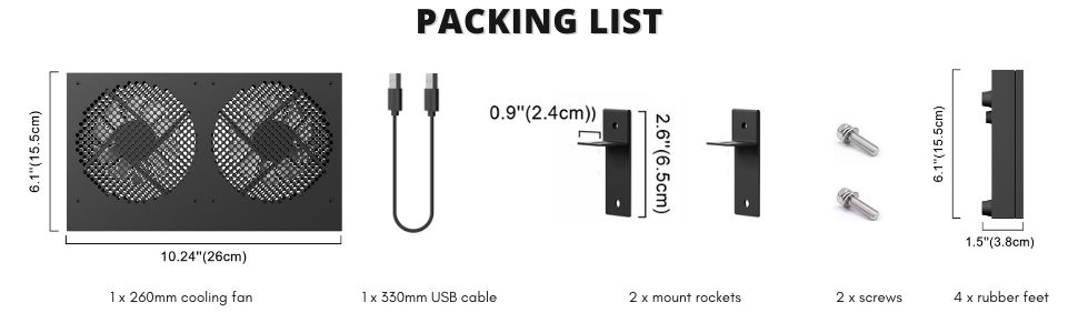 SUOHUI usb cooling fan