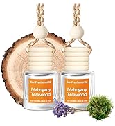 Car Fresheners Hanging, Mahogany Teakwood Car Air Freshener, Car Fresheners for Women, Long Lasti...