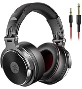 OneOdio Hi-Res Over Ear Headphones for Studio Monitoring and Mixing, Sound Isolation, Protein Lea...