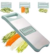 NACOLUS 3-Blade Mandoline Slicer for Kitchen,Stainless Steel Slicer Vegetable Cutter, Carrot Shre...