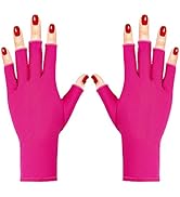 Pimoys Gel Manicure Gloves Anti UV Gloves for Nail Lamp Dryer, UV Shield Gloves Fingerless Stretc...