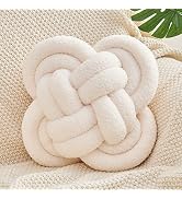 Xiashrk Knot Pillow Square Ball, Decorative Knot Throw Pillows with Soft Lamb Fleece Fabric for C...