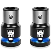 BLACKROBOT 2PCS Impact Bit Holders 1/4 Inch Square Drive to 1/4 Inch Hex Socket Adapter for Impac...