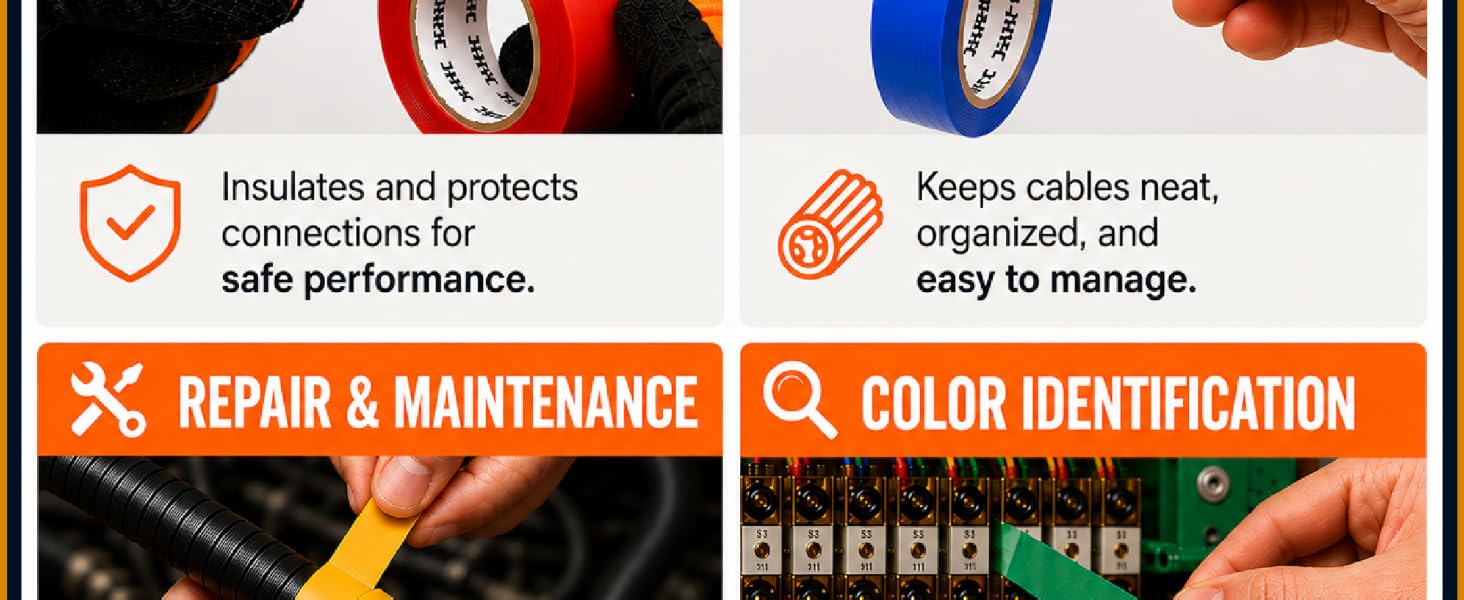 multicolored electrical tape