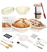 Sourdough Proofing Baskets Silicone Kit, Silicone Banneton Bread Proofing Basket Oval, Bread Proo...