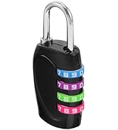 OSALADI Resettable 4-Digit Combination Padlock Waterproof Zinc Alloy Lock for Gym Locker, Luggage...