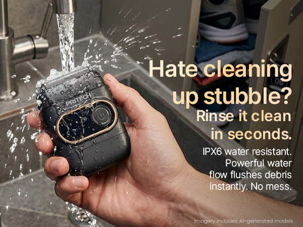 IPX6 water resistant,clean in seconds
