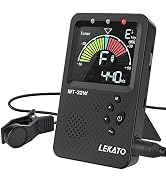 Metronome Tuner,LEKATO Rechargeable 3 In 1 Digital Tuner Metronome Tone Generator with Human Voic...