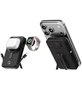 Q Magnetic Wireless Portable Charger 10,000mAh, Travel Essentials Power Bank with Built-in Cables...
