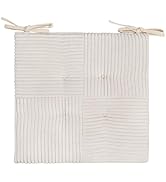 Zalvox Office Stacking Chair Cushion with Ties, Corduroy High Density Foam Non-Slip Kitchen Seat ...