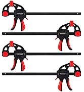 MAXPOWER 12-inch Bar Clamp and 19-inch Spreader, Pack of 4