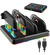 RHOTALL Charging Dock Compatible with Switch 2 joycon Controller, Charger Base Station for Switch...