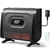 Air Choice Electric Wall Heater, 1500W Infrared Space Heater with Remote and ALCI Plug, Adjustabl...