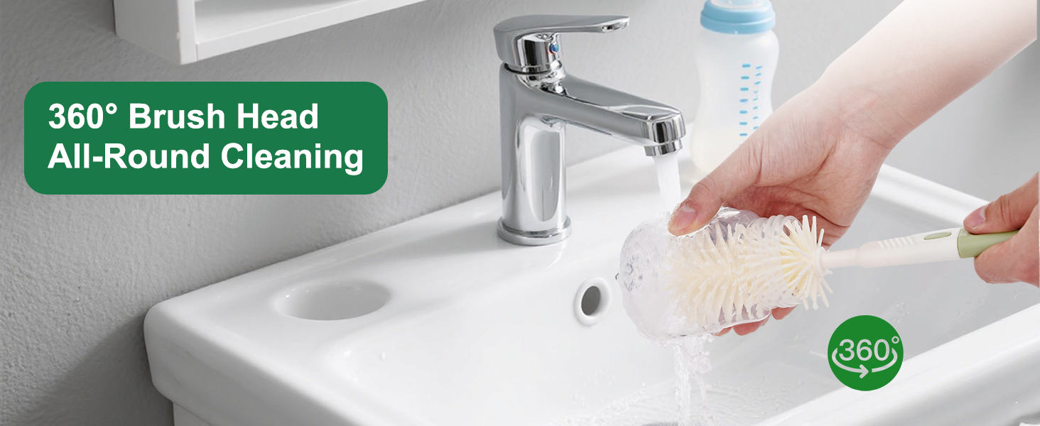 bottle brush;baby bottle cleaner;silicone bottle brush;bottle washing kit;bottle brush baby;